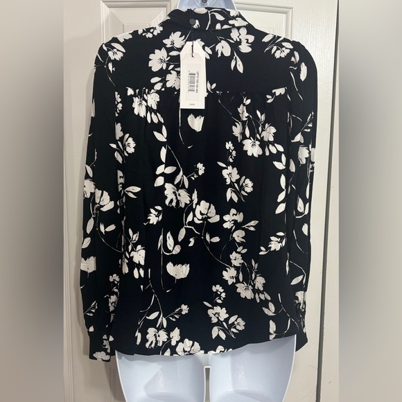 🖤 UNIVERSAL STANDARD Floral Long Sleeve Blouse – Black/White - Picture 2 of 9